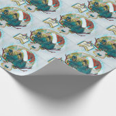 Papier Cadeau Papier de cadeau de Noël de Père Noël Labradoodle (Coin)