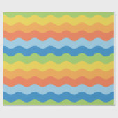 Papier Cadeau Papier de carénage Motif des vagues multicolores (Plat)
