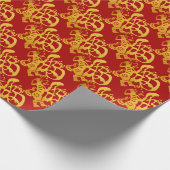 Papier Cadeau Papier de chien d'or coupé Chine Nouvel An 2018 Wr (Coin)