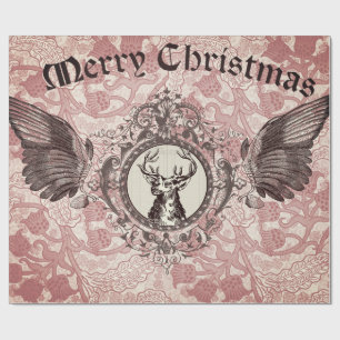 Papier Cadeau Papier de Decoupage d'élans de Noël