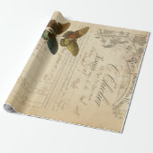 Papier Cadeau Papier de Decoupage d'éphémères de papillon (Déroulé)