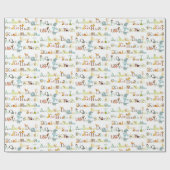 Papier Cadeau Papier de gabarit - Alphabet (Plat)