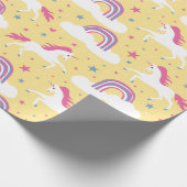 Papier Cadeau Papier de Motif de gribouillage Unicorne (Coin)