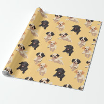 Papier de Noël à chiots