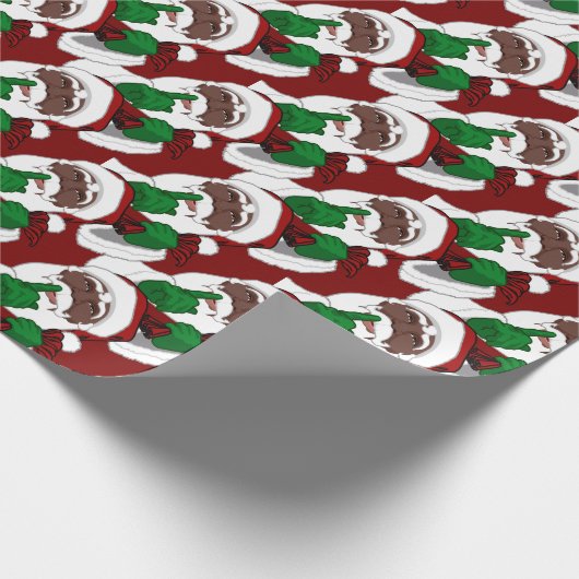 Papier Cadeau Papier de Noël africain Père Noël (Coin)