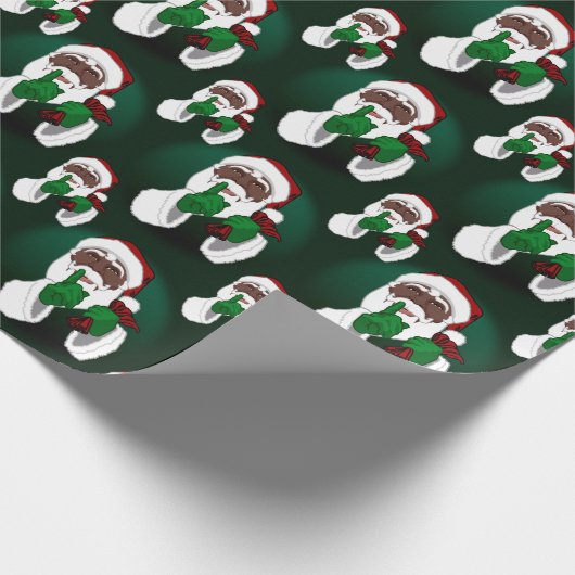 Papier Cadeau Papier de Noël africain Père Noël (Coin)