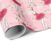 Papier Cadeau Papier de Noël Ballerina (Coin rond)