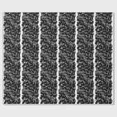 Papier Cadeau Papier de Noël de chat noir (Plat)