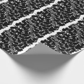 Papier Cadeau Papier de Noël de chat noir (Coin)