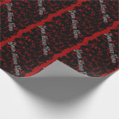 Papier Cadeau Papier de Noël de chat noir (Coin)