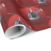 Papier Cadeau Papier de Noël de l'hélicoptère (Coin rond)