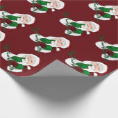 Papier Cadeau Papier de Noël personnalisé père Noël (Coin)
