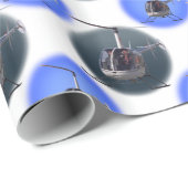 Papier Cadeau Papier de Noël pour hélicoptère (Coin rond)