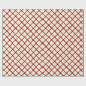 Papier Cadeau Papier de Noël rouge beige rustique (Plat)