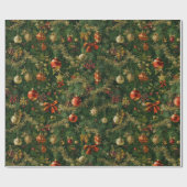 Papier Cadeau Papier de Noël traditionnel/classique (Plat)