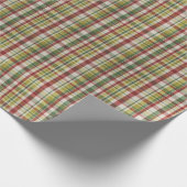 Papier Cadeau Papier de Noël traditionnel rouge et vert (Coin)
