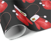 Papier Cadeau Papier de Noël - Vacances Mittens (Coin rond)
