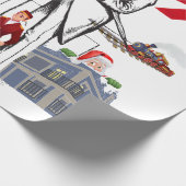 Papier Cadeau Papier de Noël victorien de l'âge doré 🎄 (Coin)