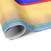 Papier Cadeau Papier de papier de tissu Bleeding Watercolor (Coin rond)