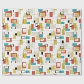 Papier Cadeau Papier de recouvrement atomique Tiki du milieu du  (Plat)