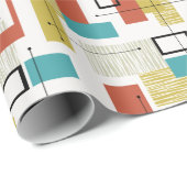 Papier Cadeau Papier de recouvrement atomique Tiki du milieu du  (Coin rond)