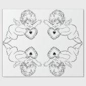 Papier Cadeau Papier de recouvrement d'anges (Plat)