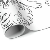 Papier Cadeau Papier de recouvrement d'anges (Coin rond)