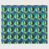 Papier Cadeau Papier de recouvrement de bulles de paon (Plat)