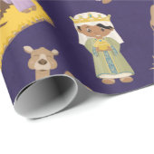 Papier Cadeau Papier de recouvrement de la crèche multiculturell (Coin rond)