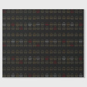 Papier Cadeau Papier de recouvrement de la nativité rétro (Plat)