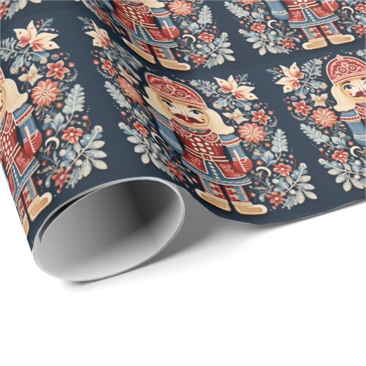 Papier Cadeau Papier de recouvrement de noisette nordique (Coin rond)