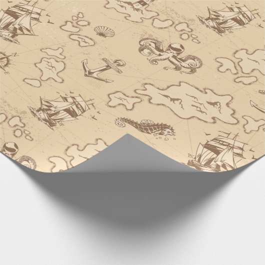 Papier Cadeau Papier de recouvrement nautique (Coin)