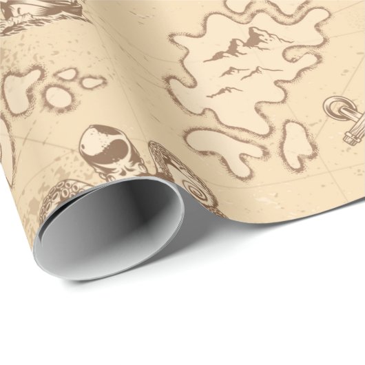 Papier Cadeau Papier de recouvrement nautique (Coin rond)