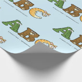 Papier Cadeau Papier de recouvrement personnalisé par ordre alph (Coin)