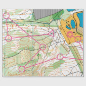 Papier Cadeau Papier de recouvrement - Plan d'orientation (Plat)