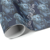 Papier Cadeau Papier de récupération Labrador Black Lab Wrapper  (Coin rond)