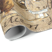 Papier Cadeau Papier de tissus de lapin à pierre (collection4) (Coin rond)