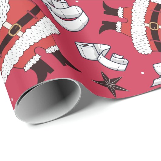 Papier Cadeau Papier de toilette Père Noël (Coin rond)