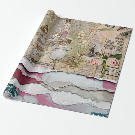 Papier Cadeau papier déchiré lapin (Déroulé)