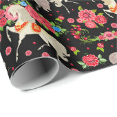 Papier Cadeau Papier décoratif à envelopper pour chevaux (Coin rond)