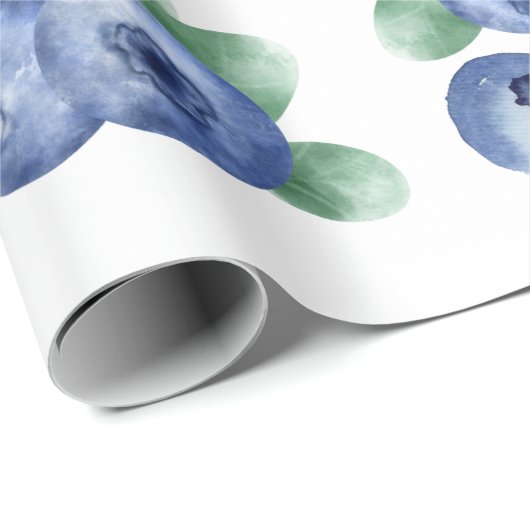 Papier Cadeau papier d'écrêtage de bleuets (Coin rond)