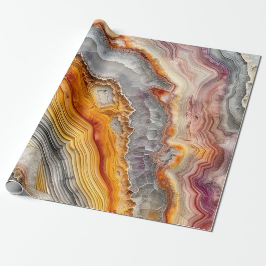 Papier Cadeau Papier d'emballage 3 D Agate (Déroulé)