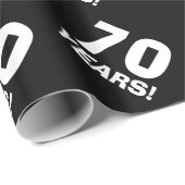Papier Cadeau Papier d'emballage 70e anniversaire (Coin rond)