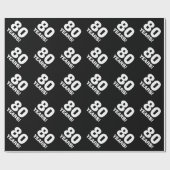 Papier Cadeau Papier d'emballage 80e anniversaire (Plat)