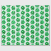 Papier Cadeau Papier d'emballage à arcs verts (Plat)