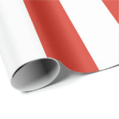 Papier Cadeau papier d'emballage à bandes rouges blanches (Coin rond)