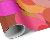 Papier Cadeau papier d'emballage à confetti à points rouges (Coin rond)