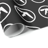 Papier Cadeau papier d'emballage à deux logos (Coin rond)