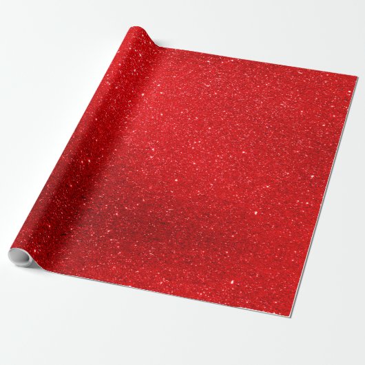 Papier Cadeau Papier d'emballage à effet parties scintillant rou (Déroulé)