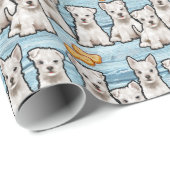 Papier Cadeau Papier d'emballage à enveloppement à feuilles mult (Coin rond)